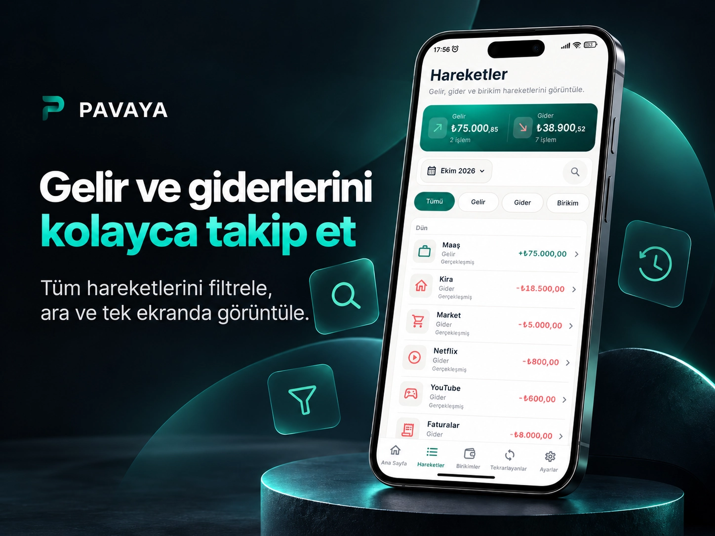 PAVAYA Hareketler önizlemesi